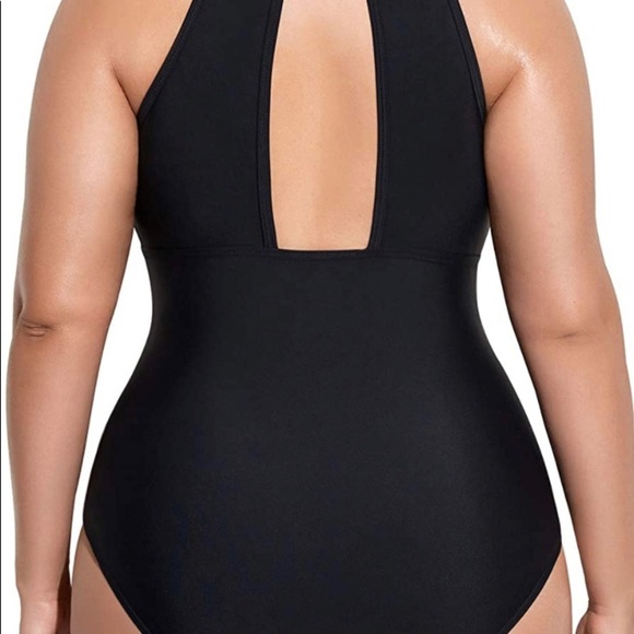 Daci Plus Size One Piece Swimsuit High Neck 18 - Picture 5 of 10